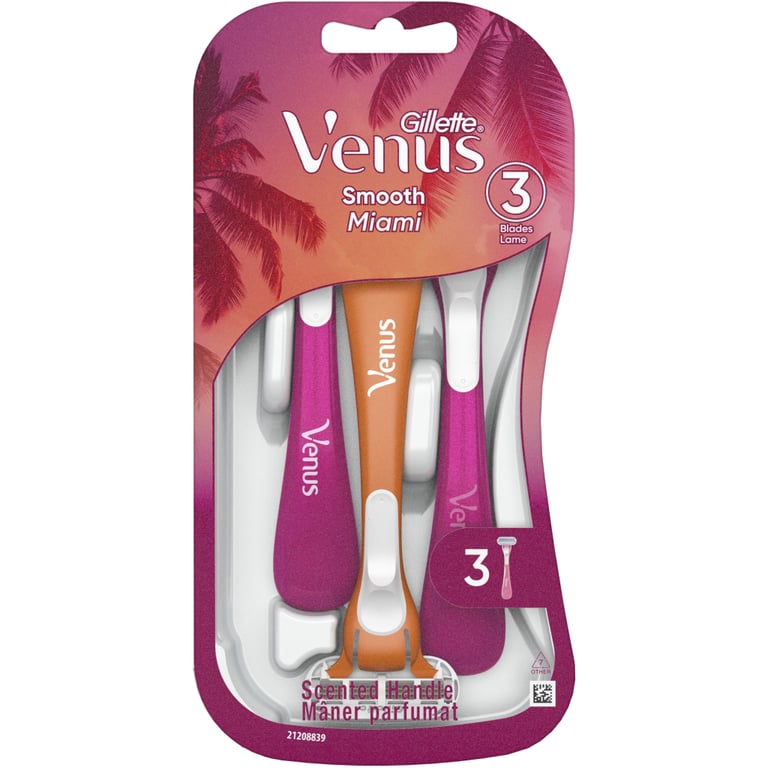 Бритва Gillette Venus Smooth Miami 3 шт. (8700216756884) - фото 2