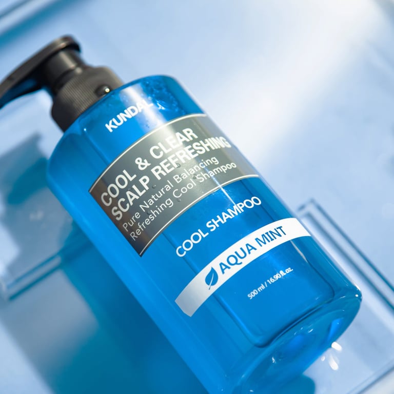 Шампунь Kundal Cool & Clear Scalp Refreshing Shampoo Aqua Mint 500 мл (8809693253265) - фото 2