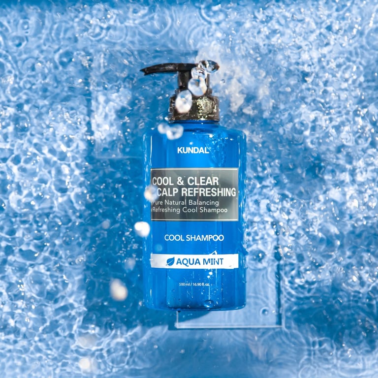Шампунь Kundal Cool & Clear Scalp Refreshing Shampoo Aqua Mint 500 мл (8809693253265) - фото 3