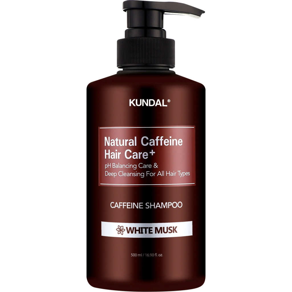 Шампунь Kundal Natural Caffeine & Intensive Scalp Care Shampoo White Musk 500 мл (8809568745765) - фото 1