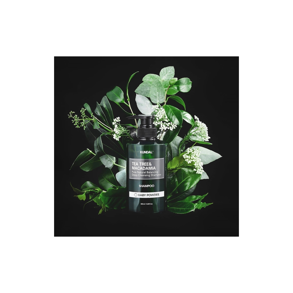 Шампунь Kundal Tea Tree & Macadamia Deep Cleansing Shampoo Baby Powder 500 мл (8809693252787) - фото 3 Шампунь Kundal Tea Tree & Macadamia Deep Cleansing Shampoo Baby Powder 500 мл (8809693252787) - фото 3