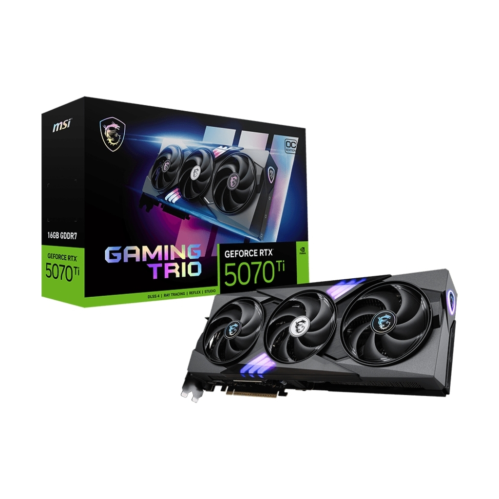 Відеокарта MSI GeForce RTX5070 Ti 16GB GAMING TRIO OC (RTX 5070 Ti 16G GAMING TRIO OC) - фото 7 Відеокарта MSI GeForce RTX5070 Ti 16GB GAMING TRIO OC (RTX 5070 Ti 16G GAMING TRIO OC) - фото 7