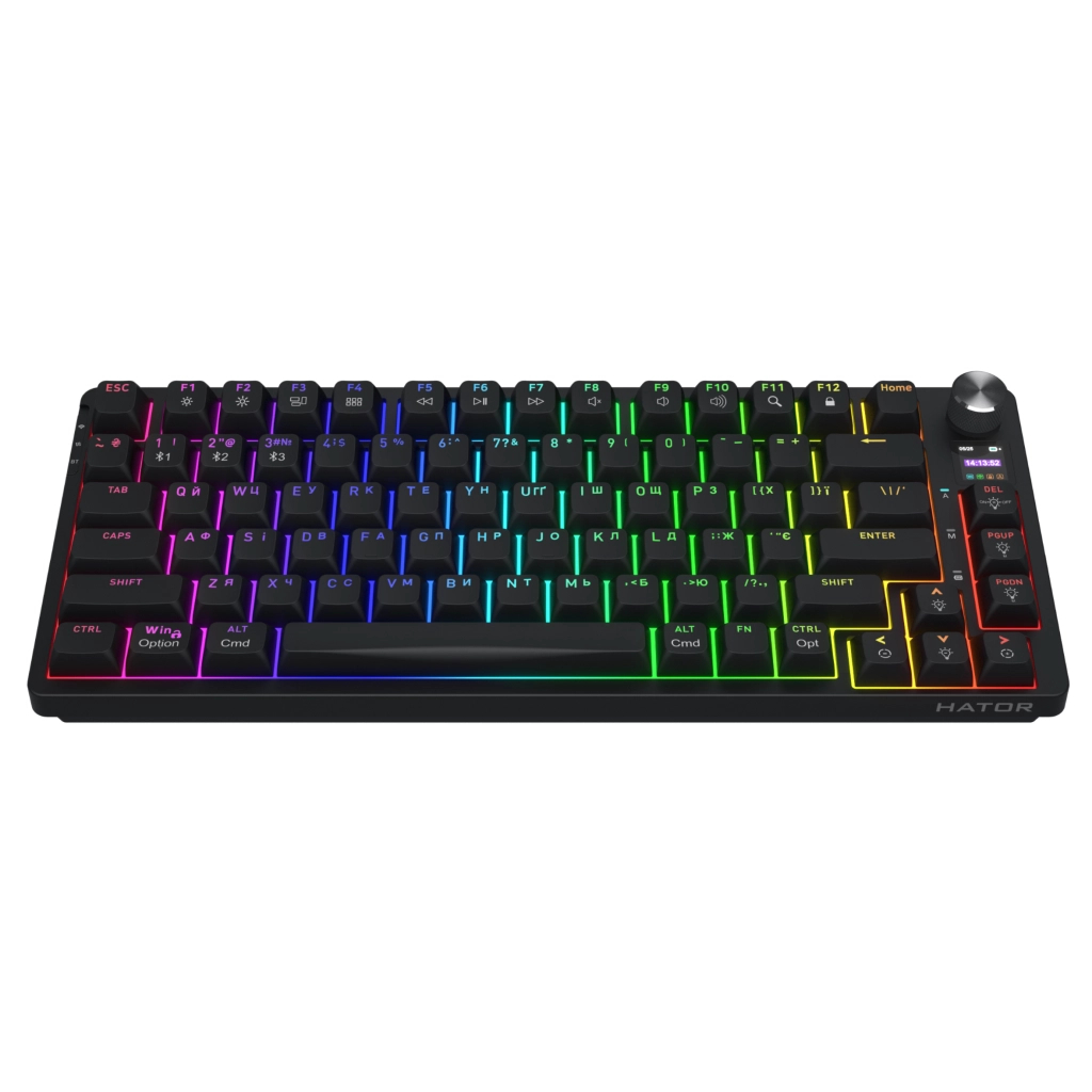 Клавіатура Hator Icefall Pro Wireless/Bluetooth/USB Black (HTK450UA) - фото 1