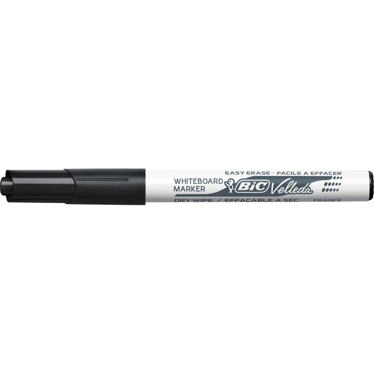 Маркер Bic для сухостираємих дошок Velleda, чорний (bc525824)