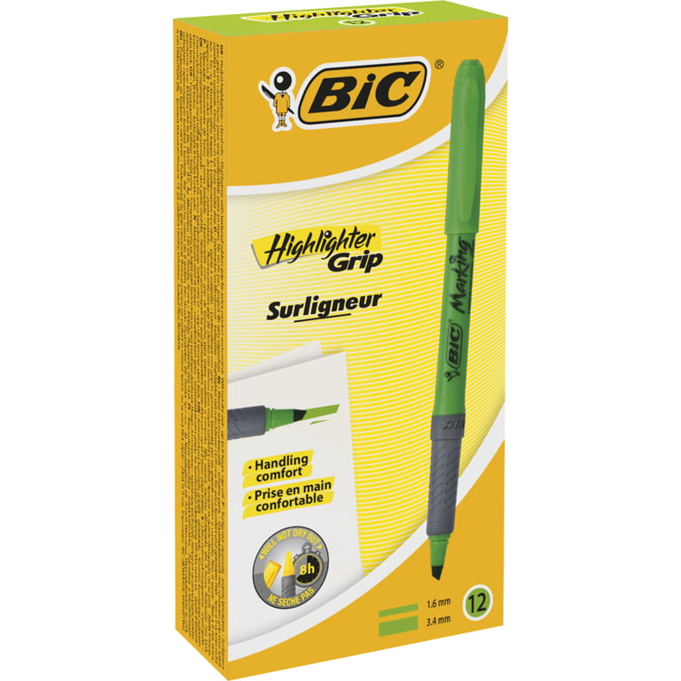 Маркер Bic текстовиділювач Grip, зелений (bc811932) - фото 3