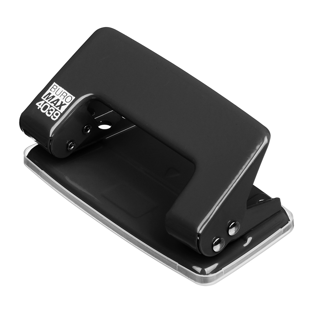 Діркопробивач Buromax металевий JOBMAX, до 10 аркушів, 100 х 55 х 50 мм, чорний (BM.4039-01) - фото 1