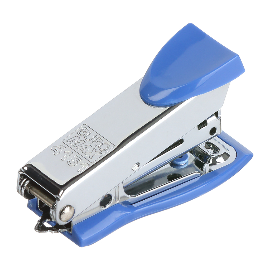 Степлер Buromax металевий МІНІ, 12 аркушів, (скоби №10), 61 х 34 х 25 мм, синій (BM.4151-02) - фото 2 Степлер Buromax металевий МІНІ, 12 аркушів, (скоби №10), 61 х 34 х 25 мм, синій (BM.4151-02) - фото 2