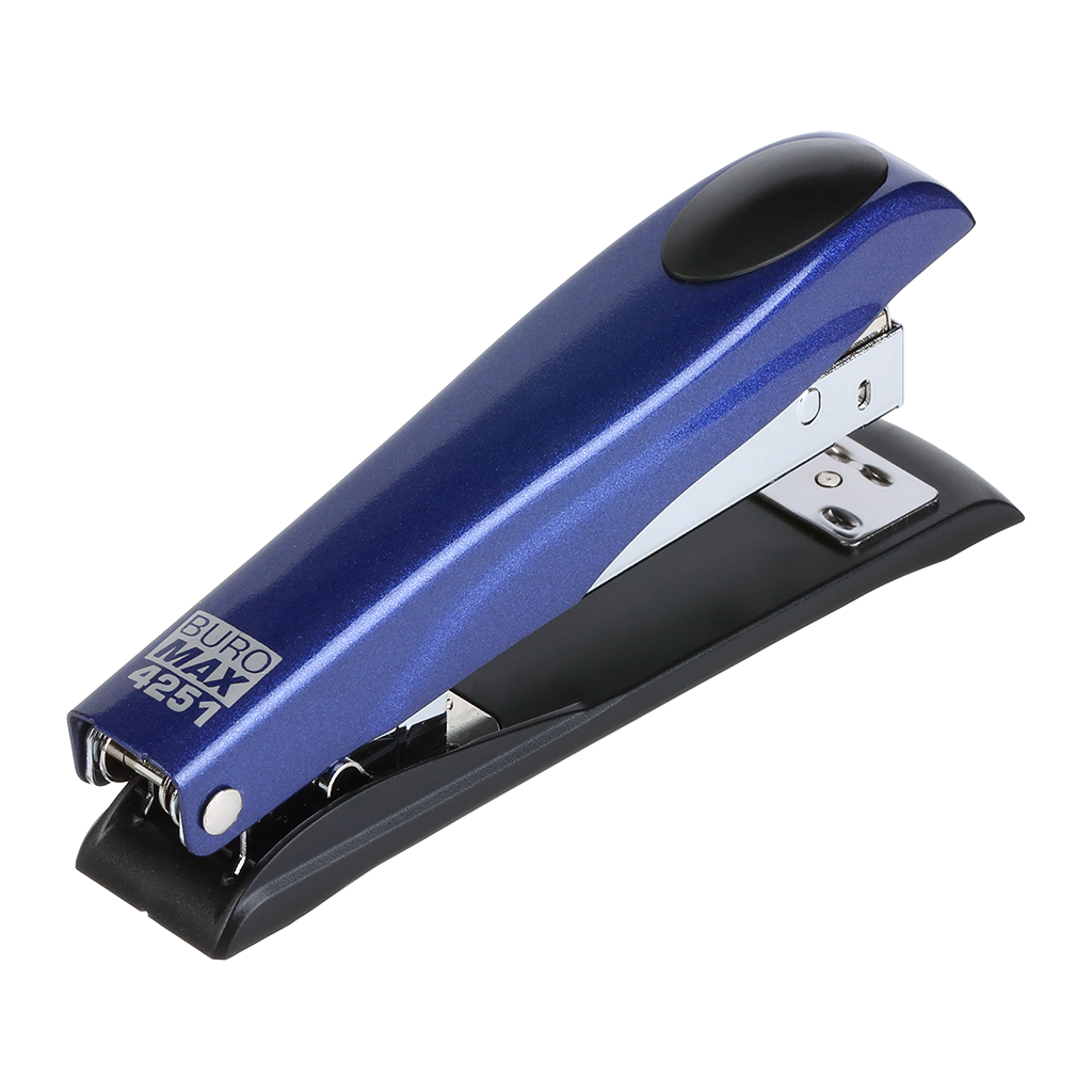 Степлер Buromax металевий, до 50 аркушів, (скоби №23, 24, 26), 167 х 36 х 57 мм, синій (BM.4251-02) - фото 2 Степлер Buromax металевий, до 50 аркушів, (скоби №23, 24, 26), 167 х 36 х 57 мм, синій (BM.4251-02) - фото 2