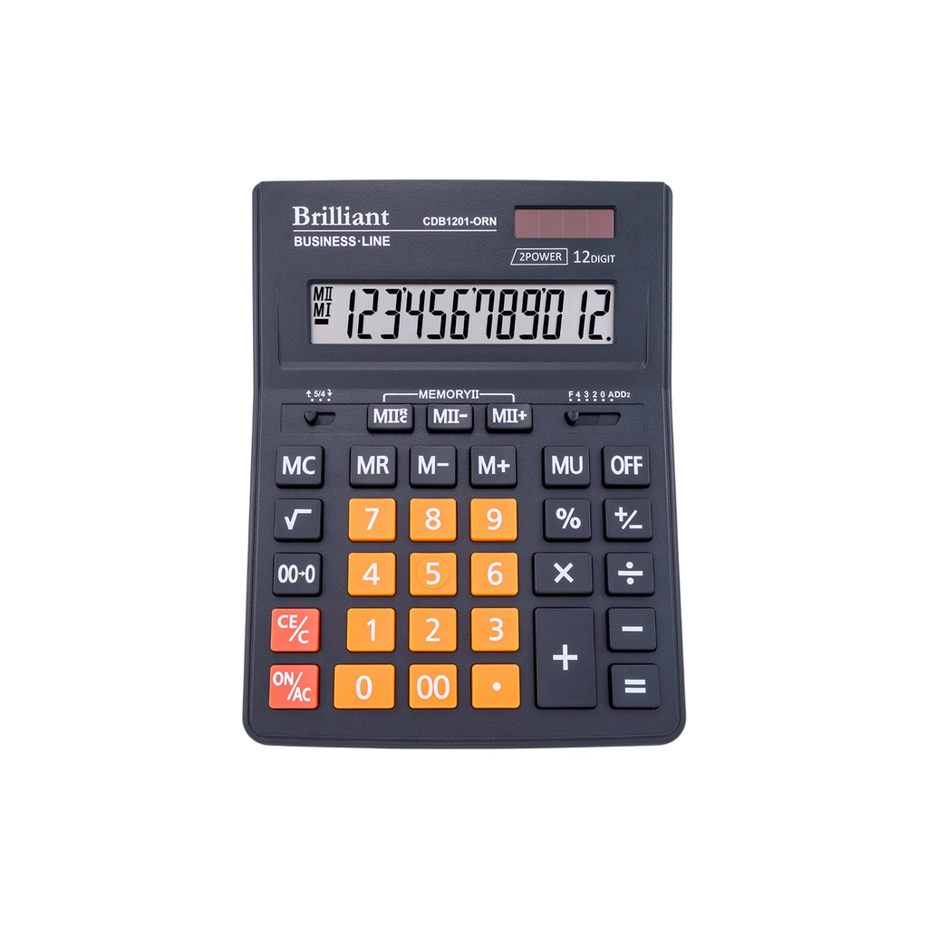 Калькулятор Brilliant CDB1201-BK (CDB1201-ORN) - фото 1 Калькулятор Brilliant CDB1201-BK (CDB1201-ORN) - фото 1