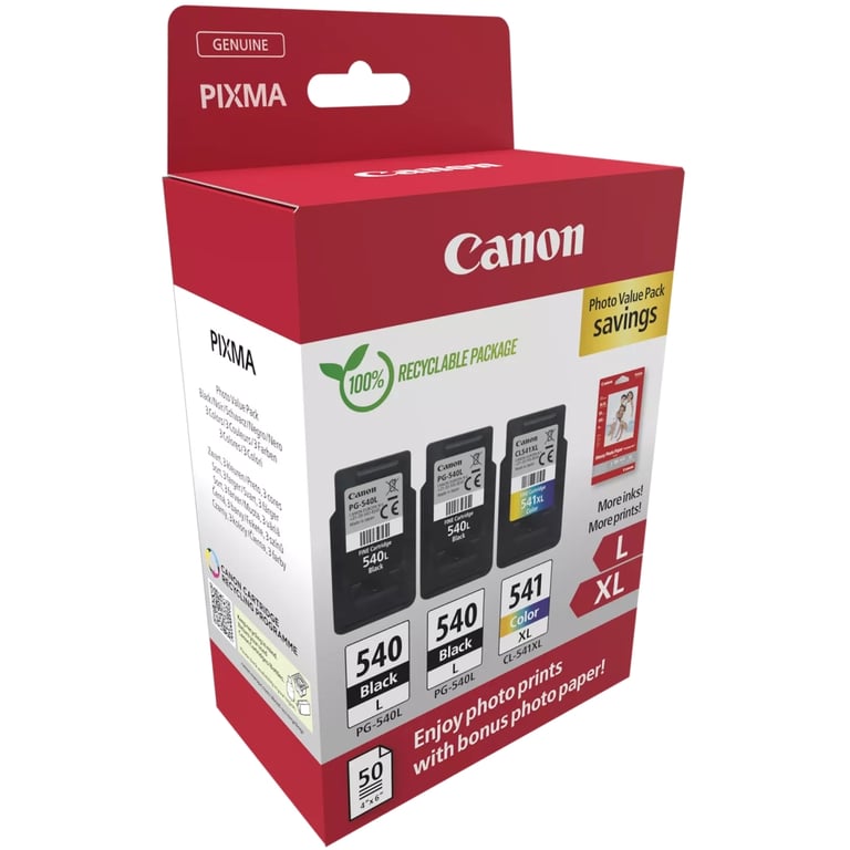 Картридж Canon PG-540 Multipack PG-540L*2/CL-541XL 2xBK, Color + GP-501 Glossy Paper (5224B015) - фото 2