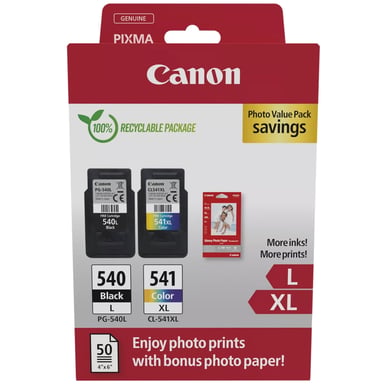 Картридж Canon PG-540 Multipack PG-540L/CL541XL BK, Color +Glossy Photo Paper (5224B012) - фото 1