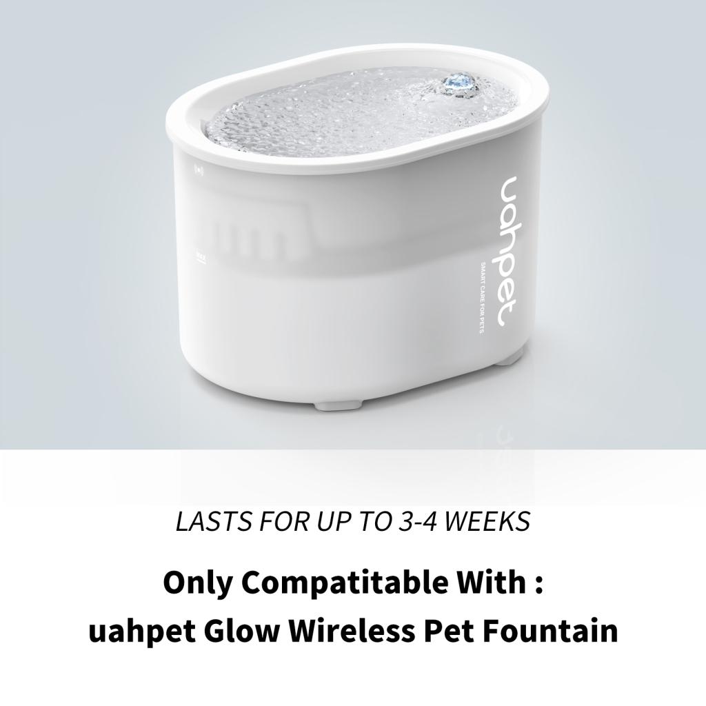 Універсальний посуд для тварин Uahpet Поїлка Glow Wireless Pet Fountain (UYSJ05QD) - фото 4 Універсальний посуд для тварин Uahpet Поїлка Glow Wireless Pet Fountain (UYSJ05QD) - фото 4