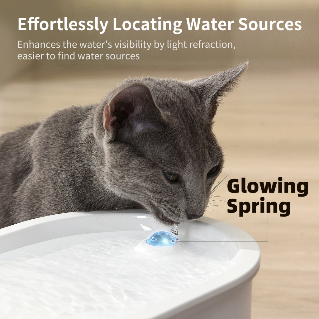 Універсальний посуд для тварин Uahpet Поїлка Glow Wireless Pet Fountain (UYSJ05QD) - фото 8 Універсальний посуд для тварин Uahpet Поїлка Glow Wireless Pet Fountain (UYSJ05QD) - фото 8