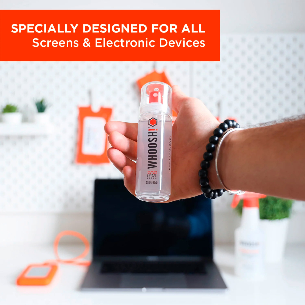 Спрей для очищення Whoosh! Screen Shine DUO 100+8ml, microfiber 14x14cm (1FG108ENFR) - фото 3 Спрей для очищення Whoosh! Screen Shine DUO 100+8ml, microfiber 14x14cm (1FG108ENFR) - фото 3
