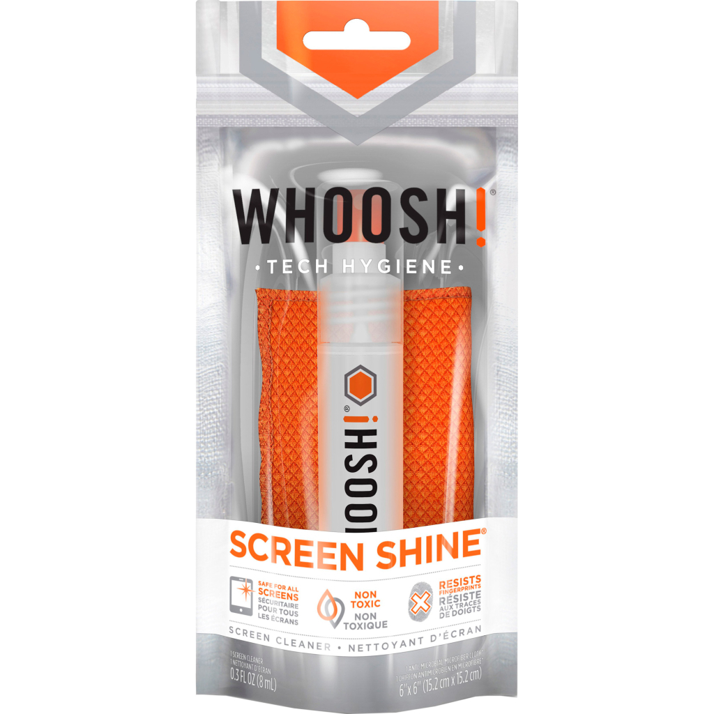 Спрей для очищення Whoosh! Screen Shine POCKET 8ml, microfiber 14x14cm (1FG08ENFR) - фото 1