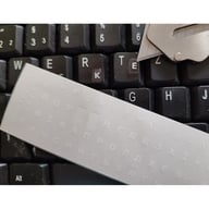 Наклейка на клавіатуру BestKey мініатюрна прозора, 56, білий (BKm3WhTr) - фото 2