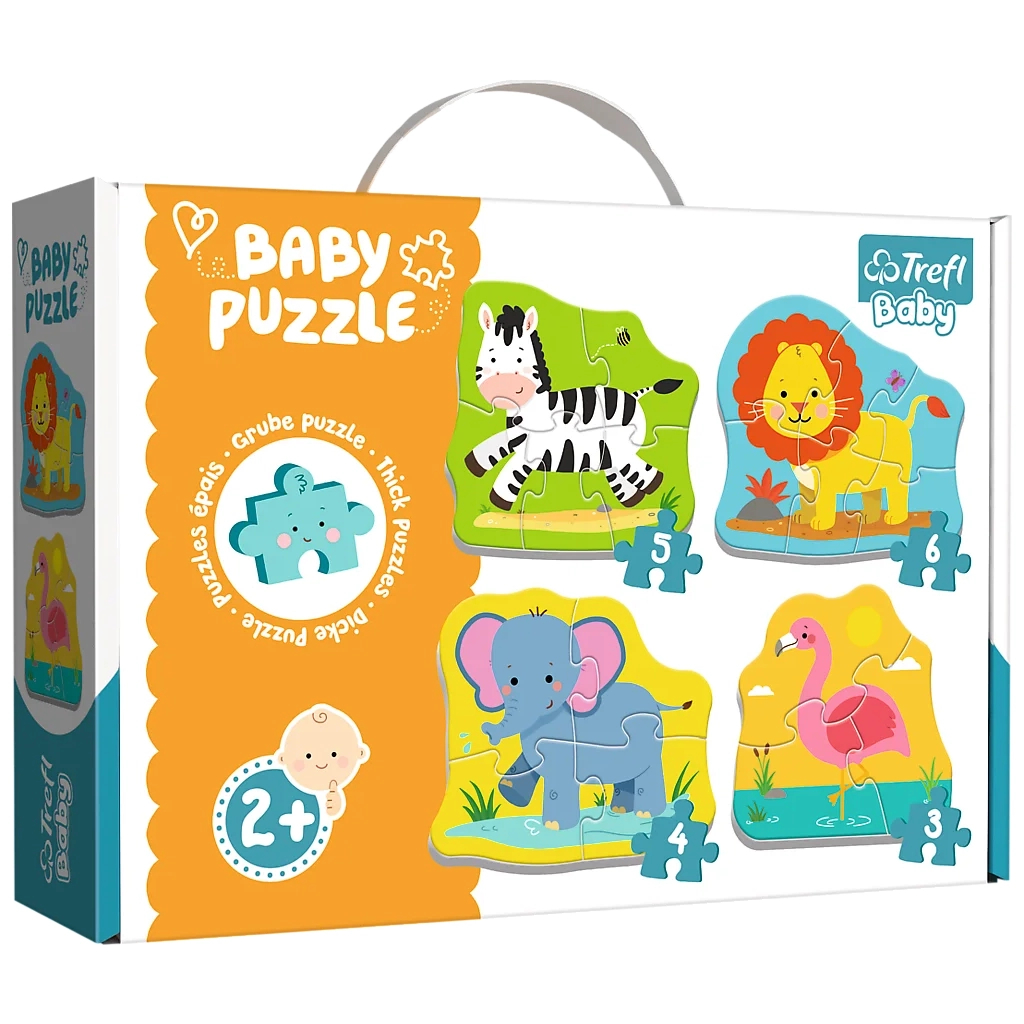 Пазл Trefl Baby Classic Тварини на сафарі (5900511360738) - фото 1 Пазл Trefl Baby Classic Тварини на сафарі (5900511360738) - фото 1