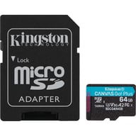 Карта пам'яті Kingston 64GB microSDXC сlass 10 UHS-I U3 V30 A2 Canvas Go Plus G4 (SDCG4/64GB) - фото 1