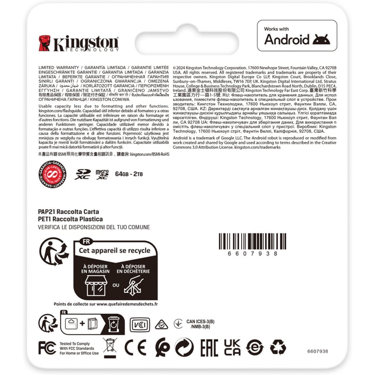 Карта пам'яті Kingston 64GB microSDXC сlass 10 UHS-I U3 V30 A2 Canvas Go Plus G4 (SDCG4/64GB) - фото 4