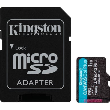 Карта пам'яті Kingston 1TB microSDXC сlass 10 UHS-I U3 V30 A2 Canvas Go Plus G4 (SDCG4/1TB) - фото 1