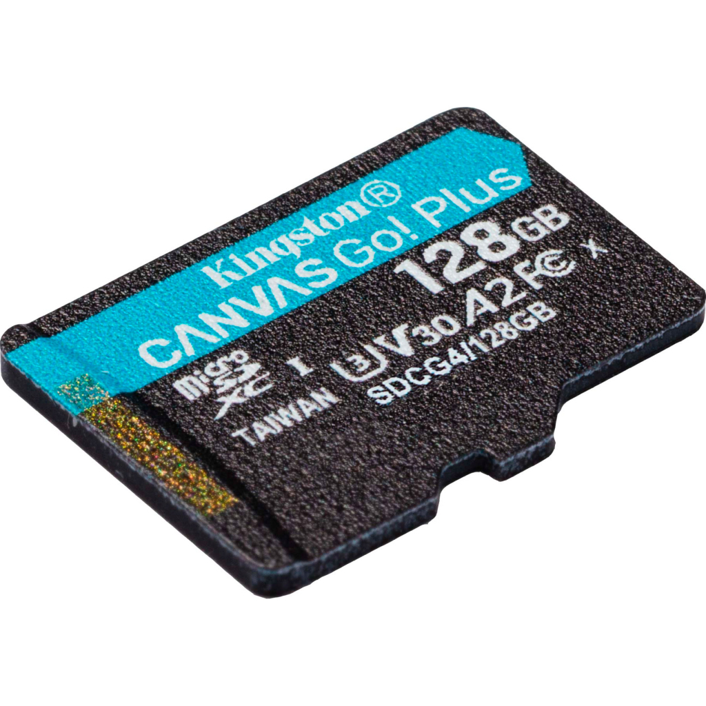 Карта пам'яті Kingston 128GB microSDXC сlass 10 UHS-I U3 V30 A2 Canvas Go Plus G4 (SDCG4/128GBSP) - фото 2 Карта пам'яті Kingston 128GB microSDXC сlass 10 UHS-I U3 V30 A2 Canvas Go Plus G4 (SDCG4/128GBSP) - фото 2