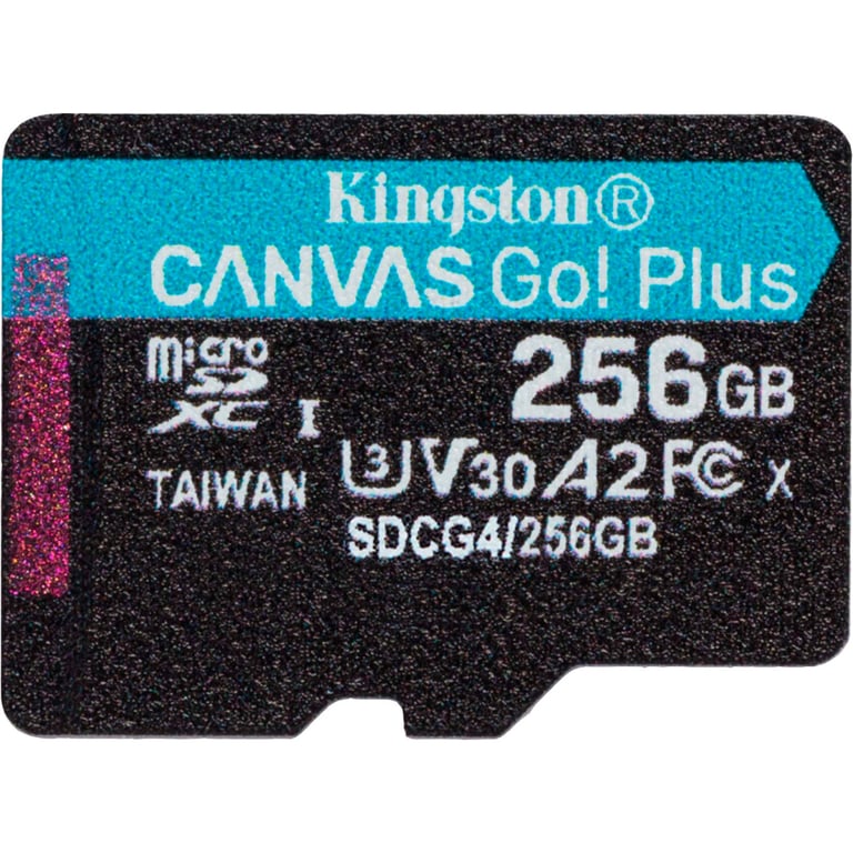 Карта пам'яті Kingston 256GB microSDXC сlass 10 UHS-I U3 V30 A2 Canvas Go Plus G4 (SDCG4/256GBSP) - фото 1