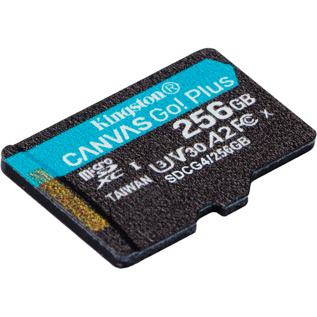 Карта пам'яті Kingston 256GB microSDXC сlass 10 UHS-I U3 V30 A2 Canvas Go Plus G4 (SDCG4/256GBSP) - фото 2 Карта пам'яті Kingston 256GB microSDXC сlass 10 UHS-I U3 V30 A2 Canvas Go Plus G4 (SDCG4/256GBSP) - фото 2
