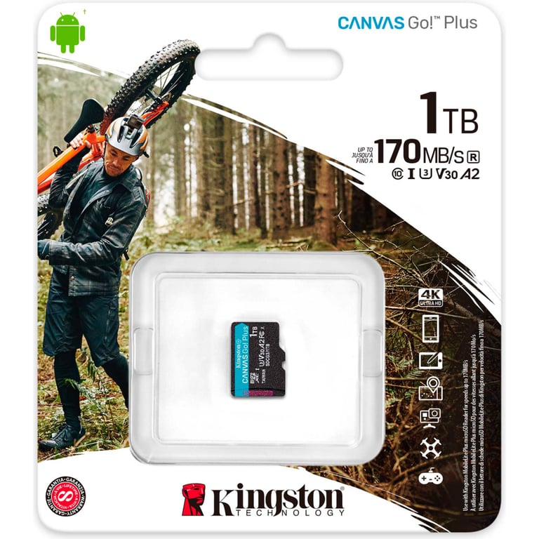 Карта пам'яті Kingston 1TB microSDXC сlass 10 UHS-I U3 V30 A2 Canvas Go Plus G4 (SDCG4/1TBSP) - фото 3