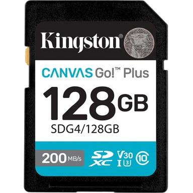Карта пам'яті Kingston 128GB SDXC сlass 10 UHS-I U3 V30 Canvas Go Plus G4 (SDG4/128GB) - фото 1