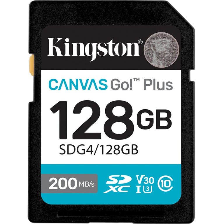 Карта пам'яті Kingston 128GB SDXC сlass 10 UHS-I U3 V30 Canvas Go Plus G4 (SDG4/128GB) - фото 1