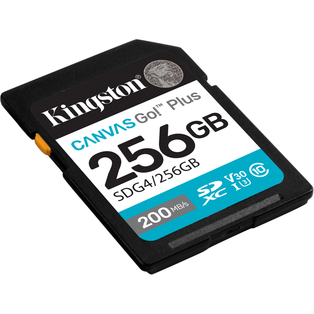 Карта пам'яті Kingston 256GB SDXC сlass 10 UHS-I U3 V30 Canvas Go Plus G4 (SDG4/256GB) - фото 2 Карта пам'яті Kingston 256GB SDXC сlass 10 UHS-I U3 V30 Canvas Go Plus G4 (SDG4/256GB) - фото 2