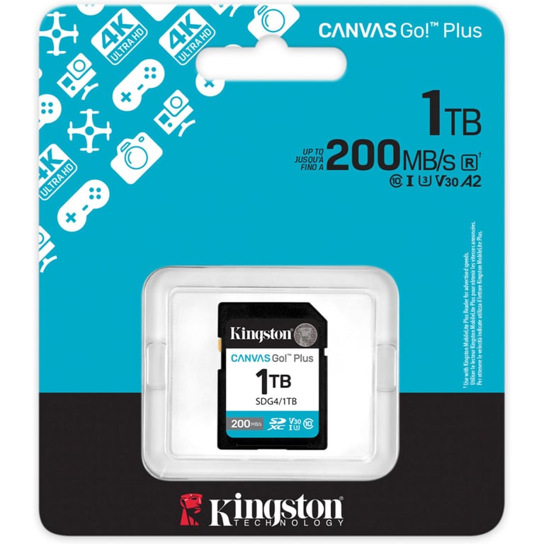 Карта пам'яті Kingston 1TB SDXC сlass 10 UHS-I U3 V30 Canvas Go Plus G4 (SDG4/1TB) - фото 3