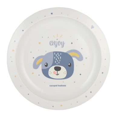 Тарілка дитяча Canpol babies CUTE ANIMALS пластикова, блакитна (4/411_blu2) - фото 1