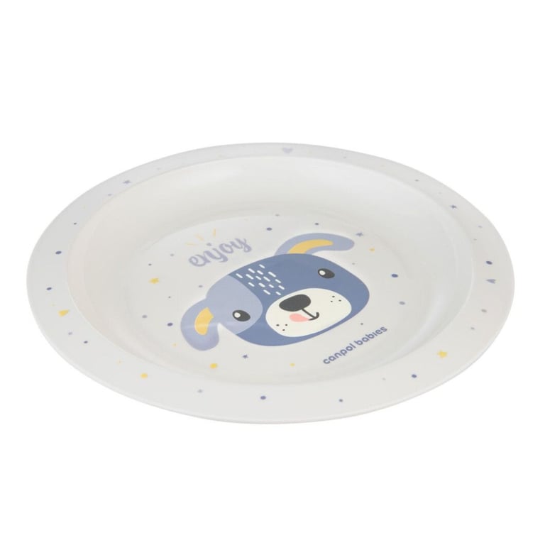 Тарілка дитяча Canpol babies CUTE ANIMALS пластикова, блакитна (4/411_blu2) - фото 2