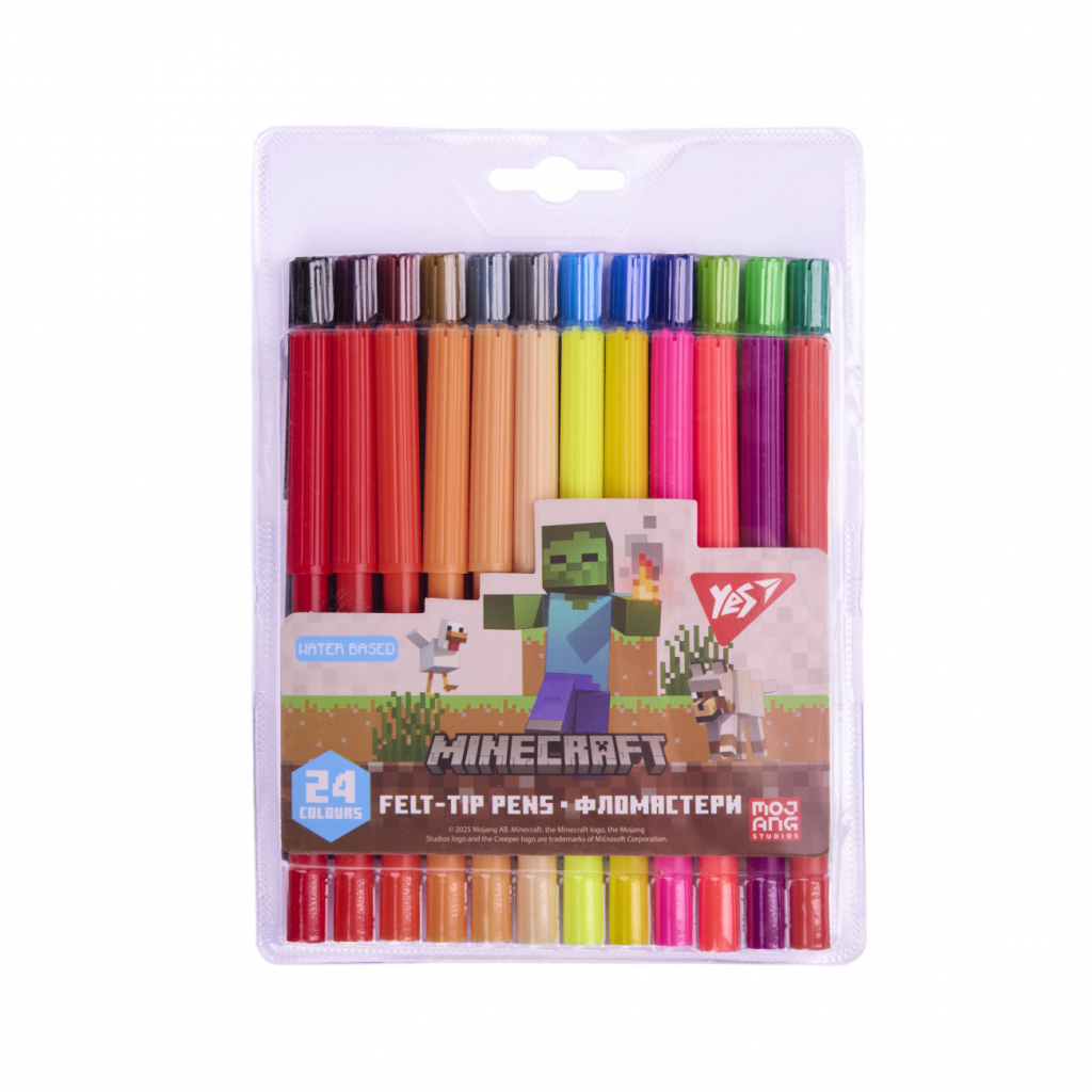 Фломастери Yes Minecraft 24 кольорів (650571) Фломастери Yes Minecraft 24 кольорів (650571)