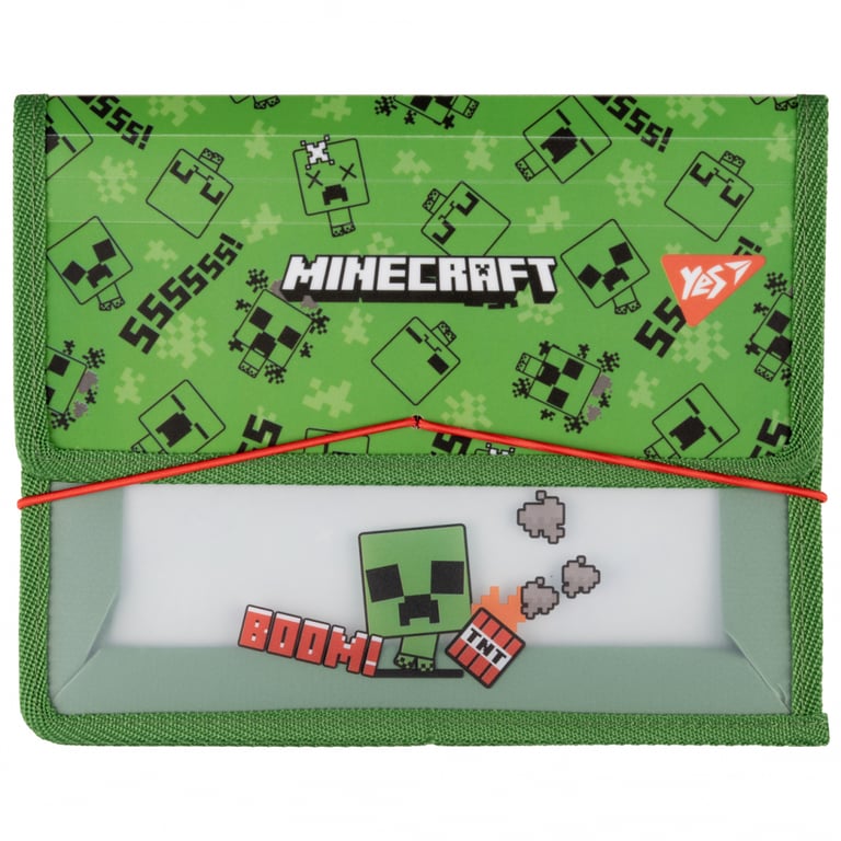 Папка для зошитів Yes В5 на резинці пластикова Minecraft Creeper (492208) - фото 1