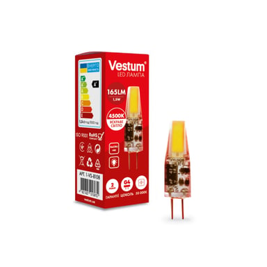 Лампочка Vestum LED COB G4 1,5W 4500K 12V (1-VS-8108) - фото 1