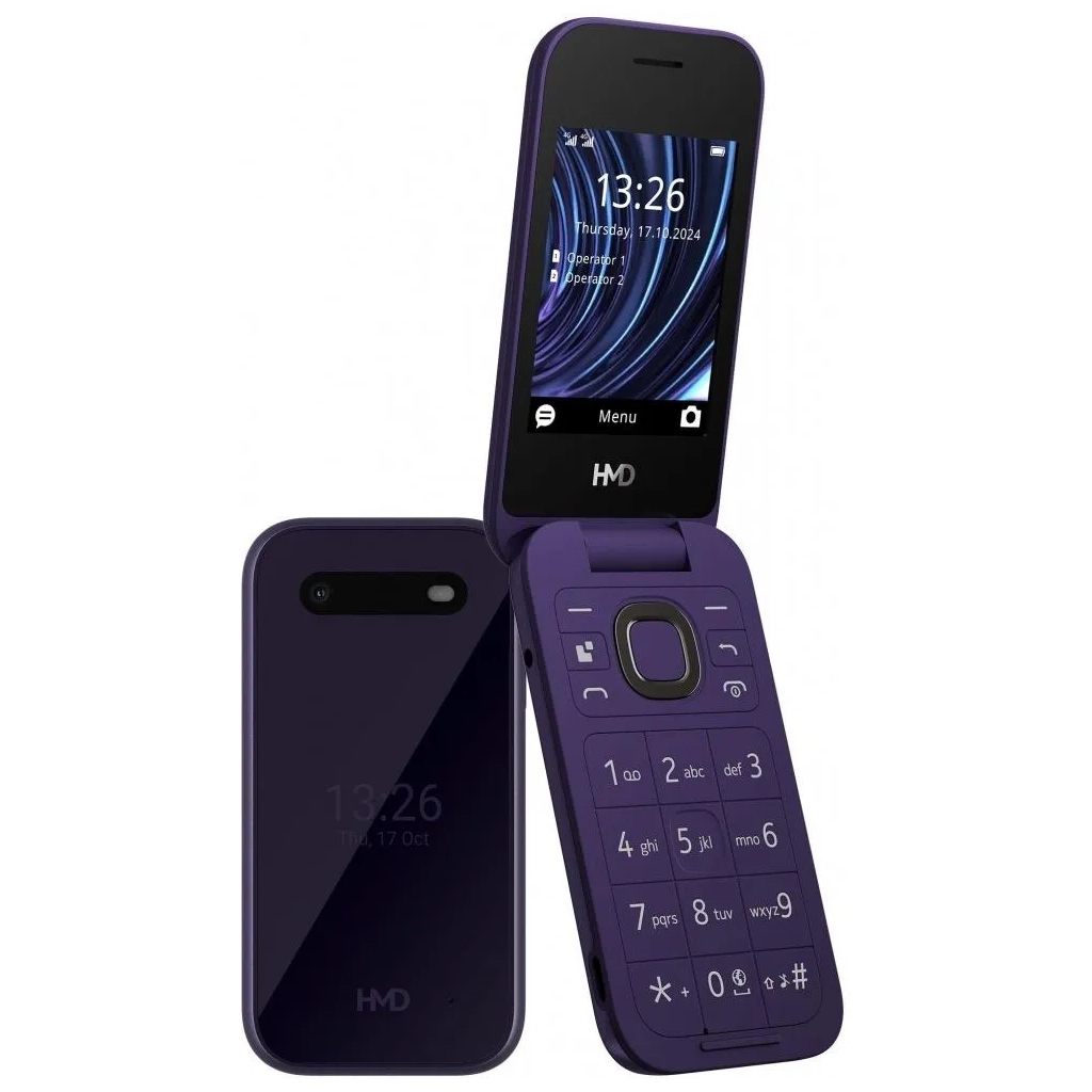 Мобільний телефон HMD 2660 4G Flip DS Violet Мобільний телефон HMD 2660 4G Flip DS Violet