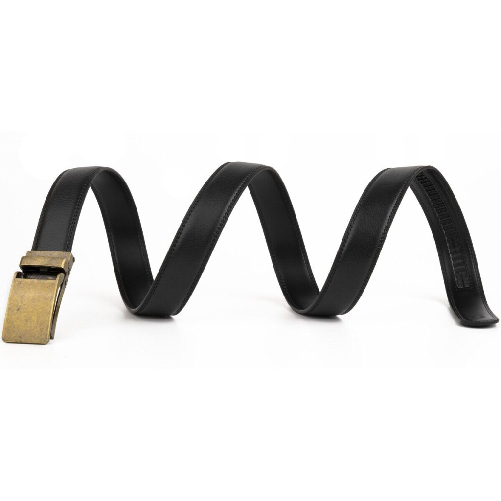 Ремінь Vintage Чоловічий з латунною прямокутною пряжкою Чорний (20332) - фото 2 Ремінь Vintage Чоловічий з латунною прямокутною пряжкою Чорний (20332) - фото 2