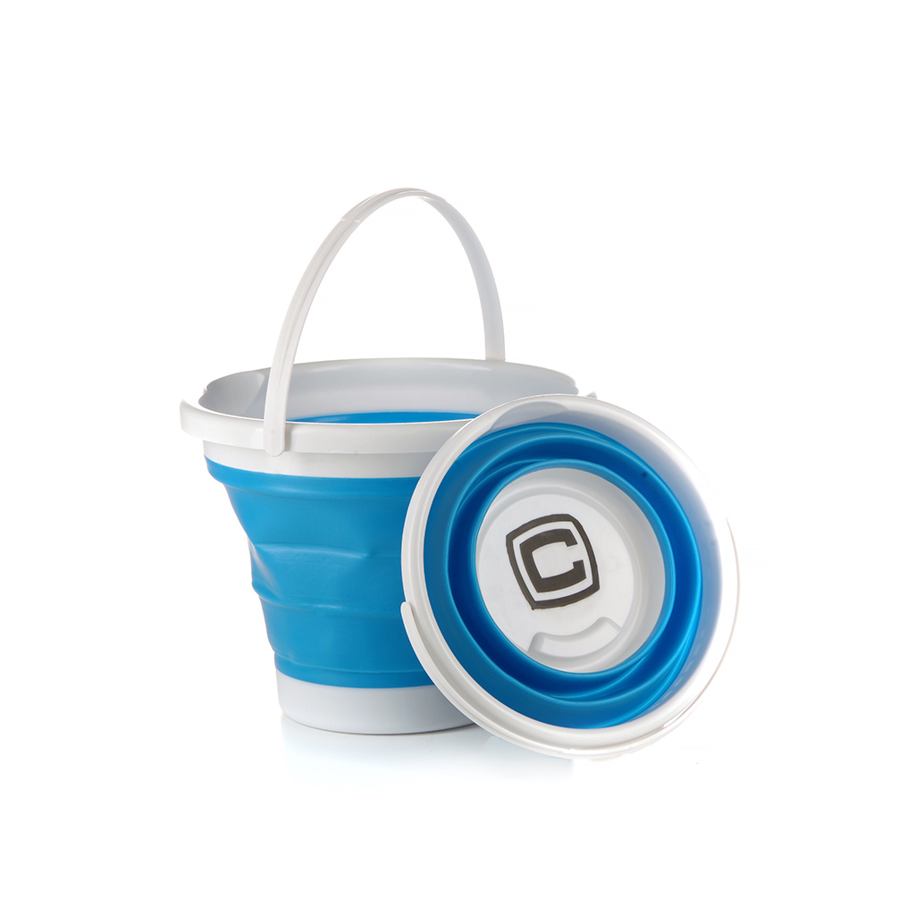 Відро складне СИЛА силіконове 10 л blue (961004) - фото 1