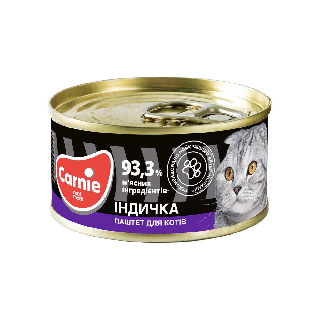 Паштет для котів Carnie м'ясний з індичкою 100 г (4820255190068) - фото 1