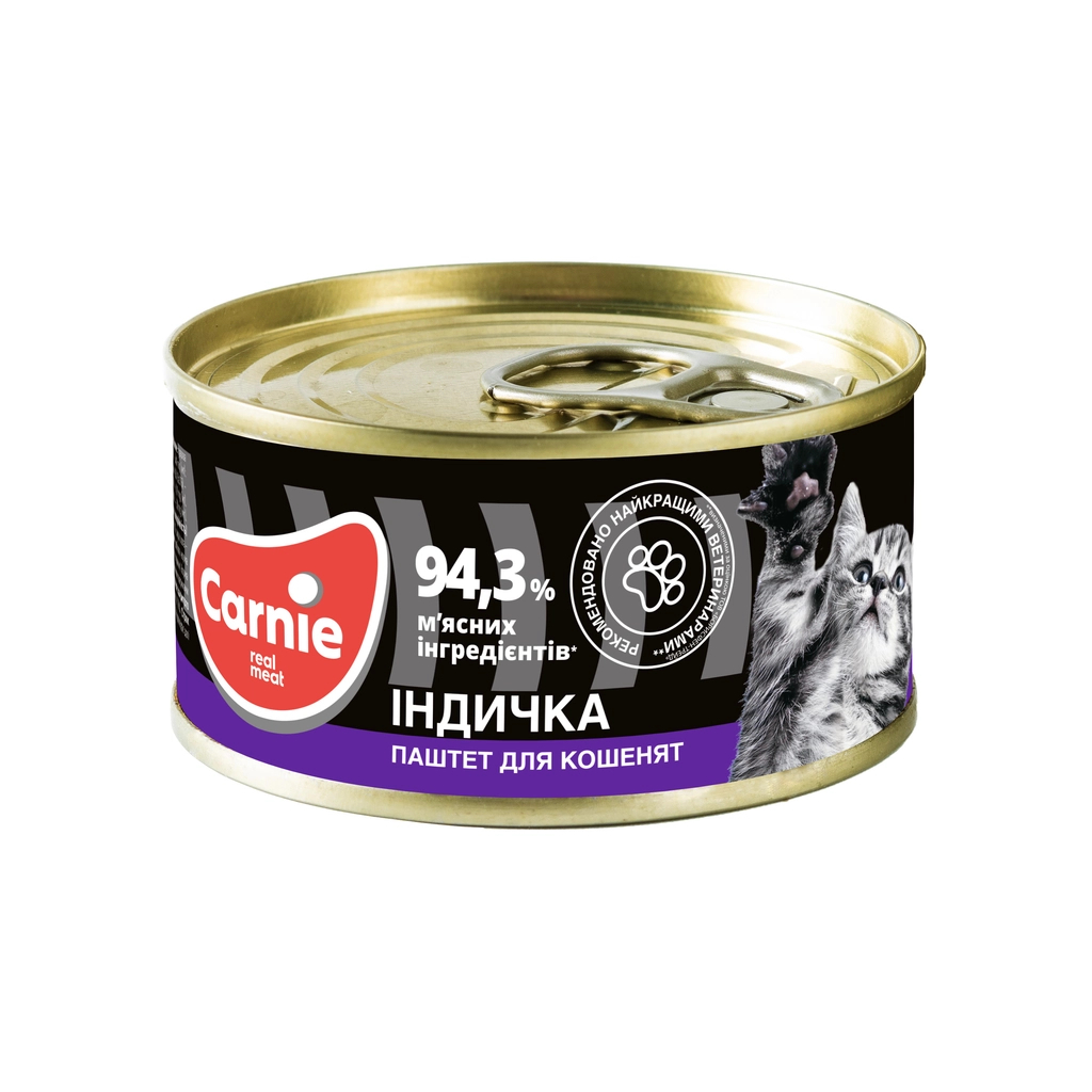 Паштет для котів Carnie для кошенят м'ясний з індичкою 100 г (4820255190044) - фото 1