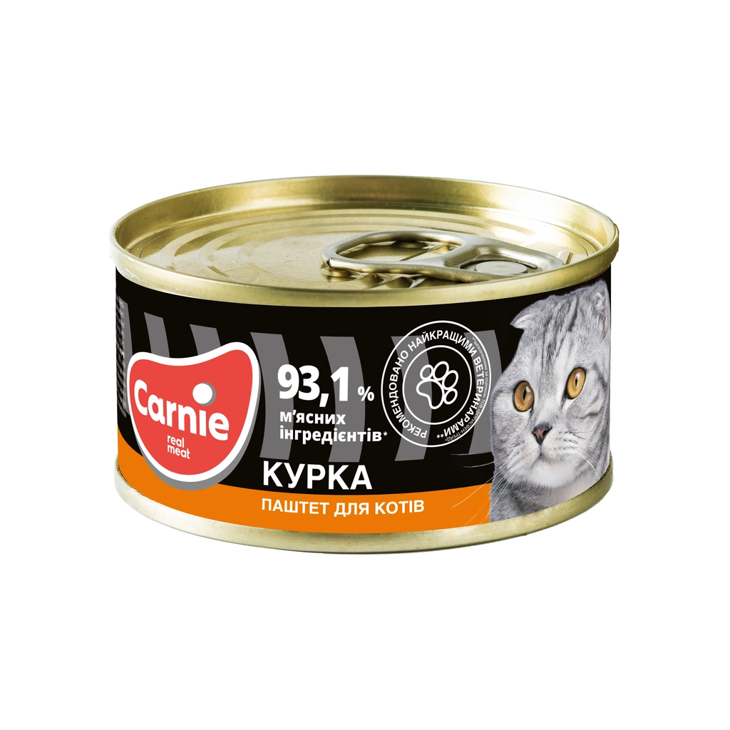 Паштет для котів Carnie м'ясний з куркою 100 г (4820255190013) - фото 1