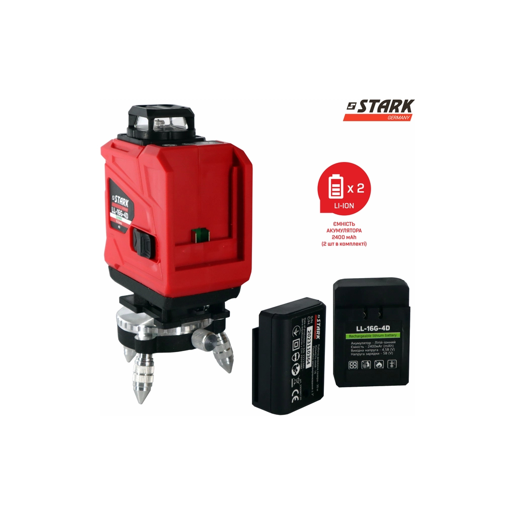 Лазерний нівелір Stark LL-16G-4D (290080130) - фото 9 Лазерний нівелір Stark LL-16G-4D (290080130) - фото 9