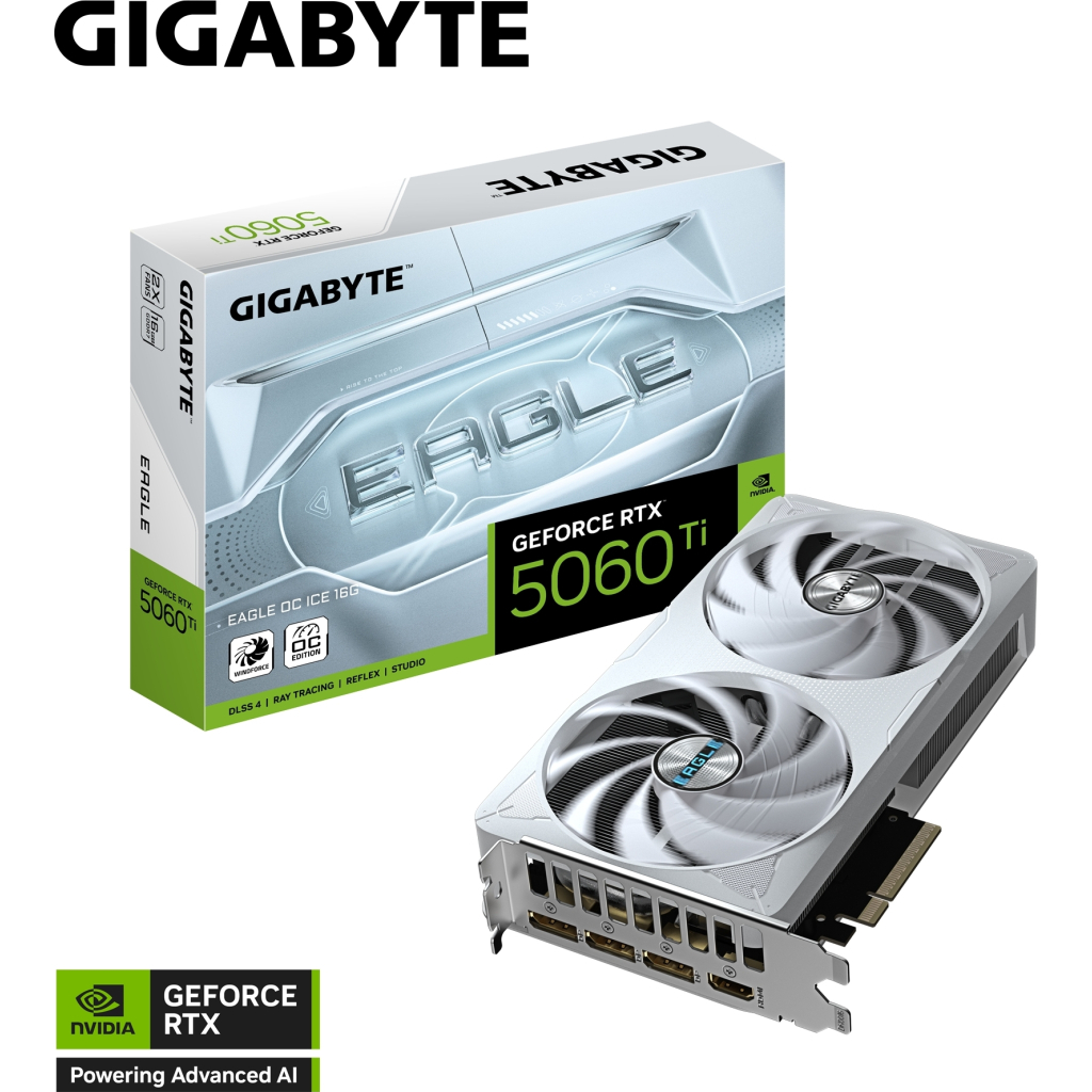 Відеокарта GIGABYTE GeForce RTX5060Ti 16Gb EAGLE OC ICE (GV-N506TEAGLEOC ICE-16GD) - фото 11 Відеокарта GIGABYTE GeForce RTX5060Ti 16Gb EAGLE OC ICE (GV-N506TEAGLEOC ICE-16GD) - фото 11