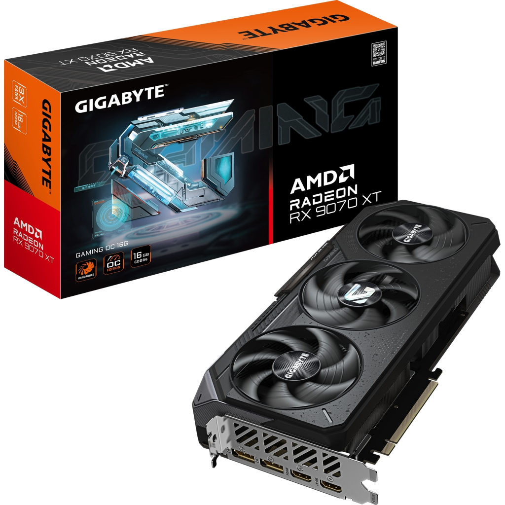 Відеокарта GIGABYTE Radeon RX 9070 XT 16Gb GAMING OC (GV-R9070XTGAMING OC-16GD) - фото 11 Відеокарта GIGABYTE Radeon RX 9070 XT 16Gb GAMING OC (GV-R9070XTGAMING OC-16GD) - фото 11