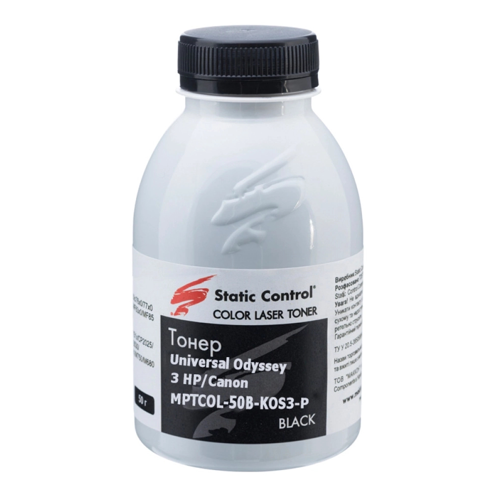 Тонер HP/Canon MPTCOL OS3 50г black (фасовка) Static Control (MPTCOL-50B-KOS3-P) - фото 1 Тонер HP/Canon MPTCOL OS3 50г black (фасовка) Static Control (MPTCOL-50B-KOS3-P) - фото 1