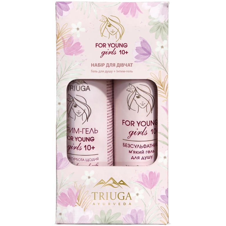 Набір косметики Triuga Ayurveda For Young Girls Гель для душу 250 мл + Інтим гель 300 мл (4820164642054) - фото 1