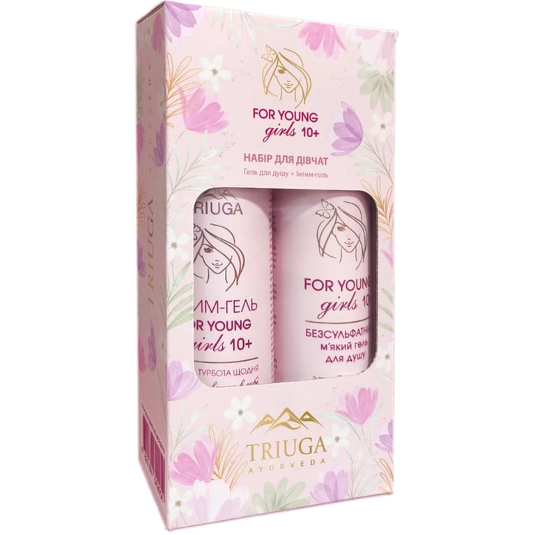 Набір косметики Triuga Ayurveda For Young Girls Гель для душу 250 мл + Інтим гель 300 мл (4820164642054) - фото 2