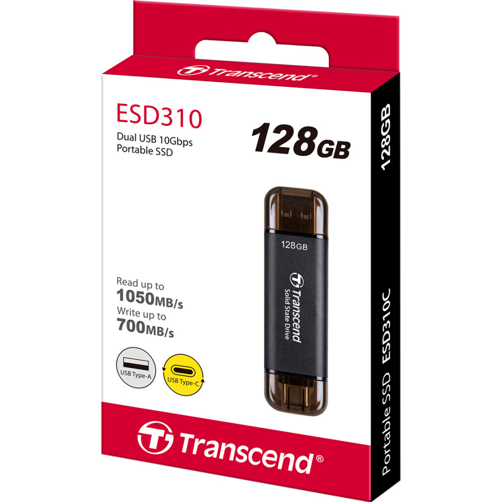 Накопичувач SSD USB 3.2 128GB Transcend (TS128GESD310C) - фото 4 Накопичувач SSD USB 3.2 128GB Transcend (TS128GESD310C) - фото 4